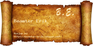 Beamter Erik névjegykártya